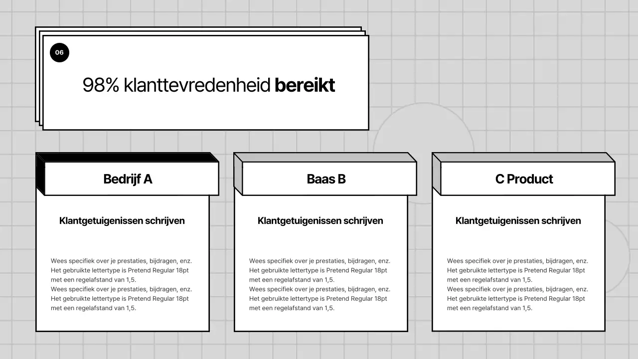 Een grijs, geometrisch bedrijfsprofiel voor een bedrijf PT