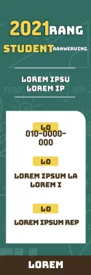 Schoolbord met groene letters Werving van studenten voor de school.