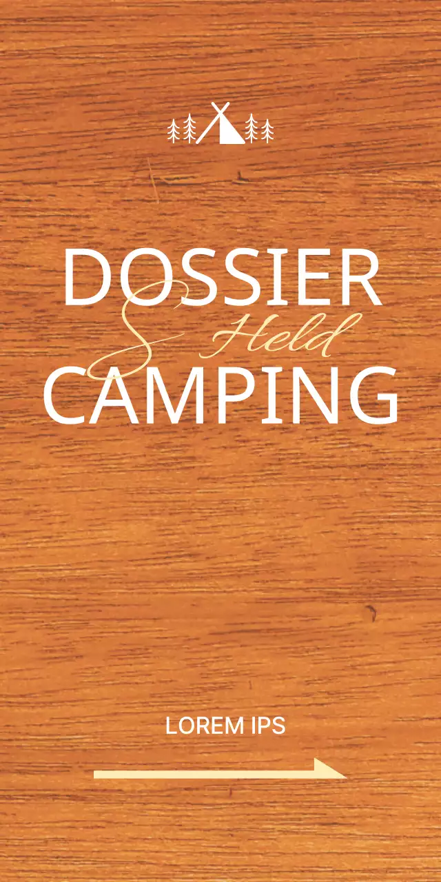 Een locatie voor een campingkantoor met een emotioneel concept met witte en gele campingillustraties