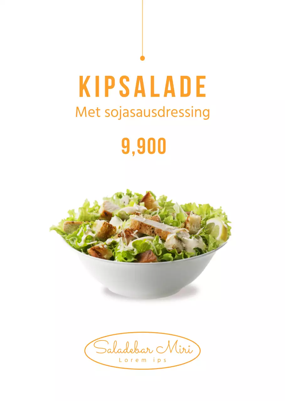 Schone salade menuborden