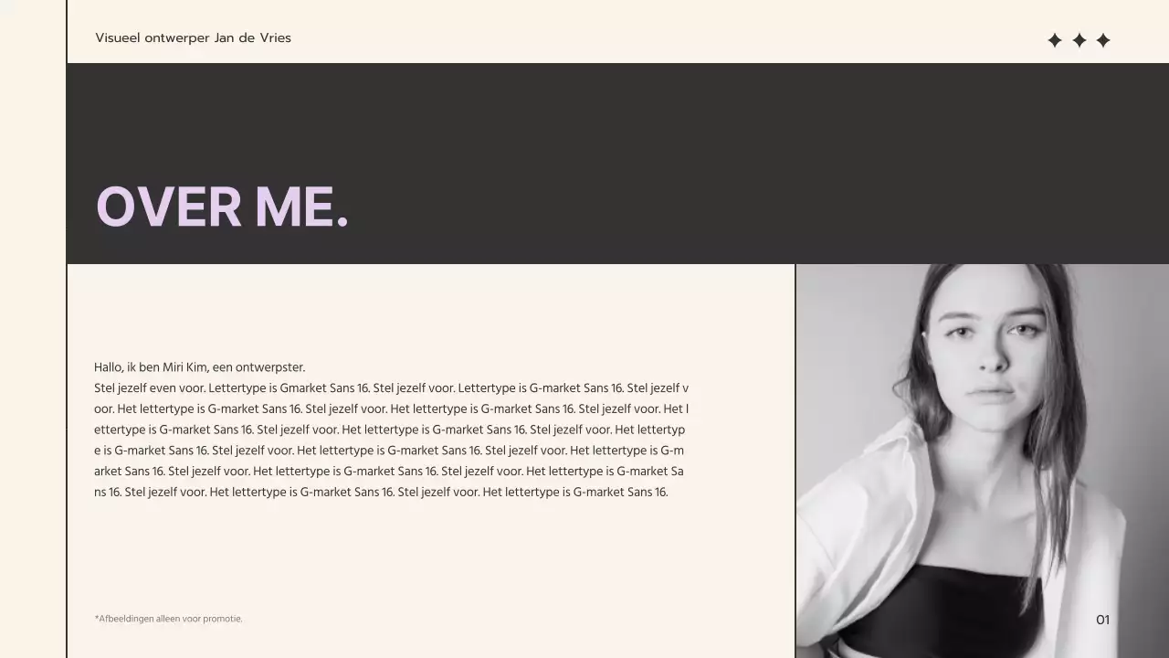 Een eenvoudige portfolio in beige en mauve voor de zoektocht naar een baan