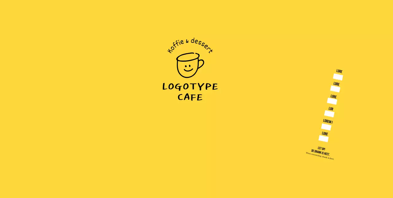 Gele handgetekende illustratie