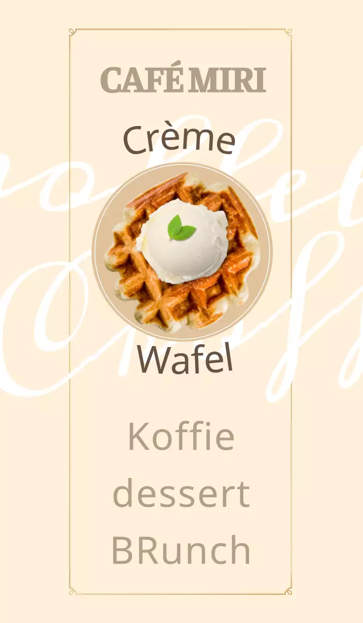 Promotiemateriaal voor een emotioneel brunchcafé