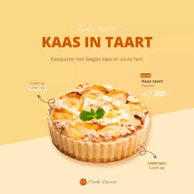 Gele kaastaart banner