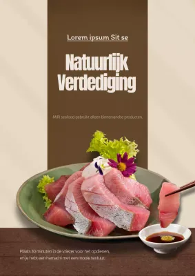 Eenvoudige en beknopte natuurlijke anti-verdedigingsposter met beige achtergrond
