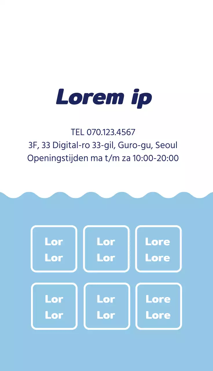 Blauwe illustratie promoot een schone wasserette