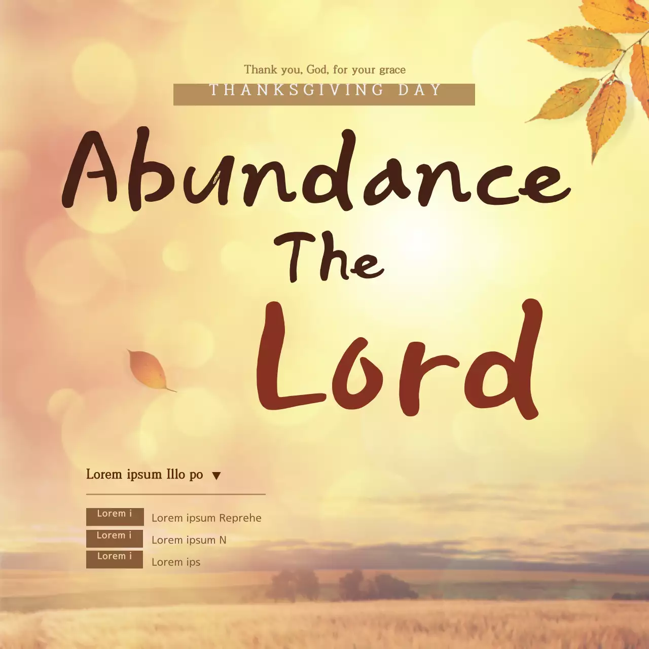 Beige Simple Thanksgiving Announcement Banner