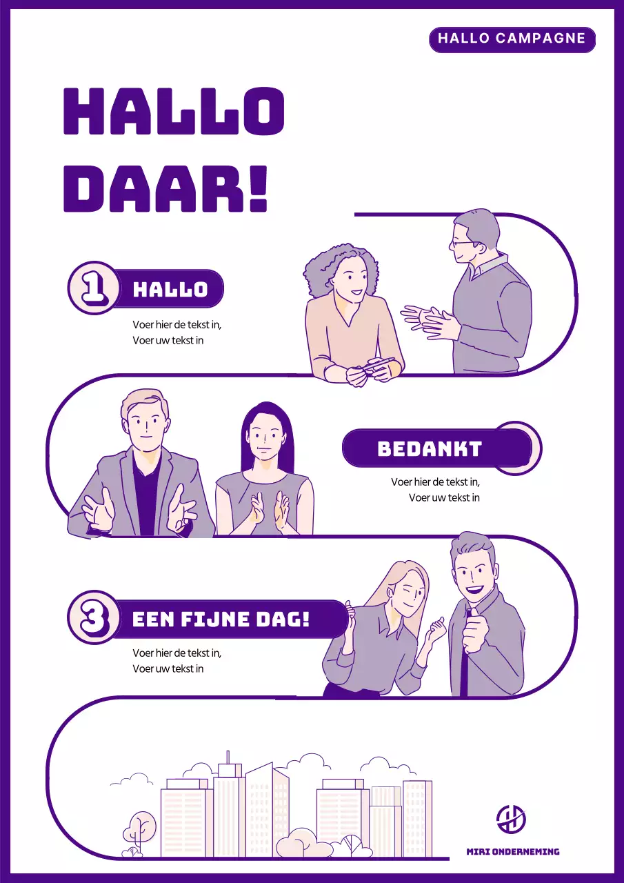 Interne groetencampagne in paars