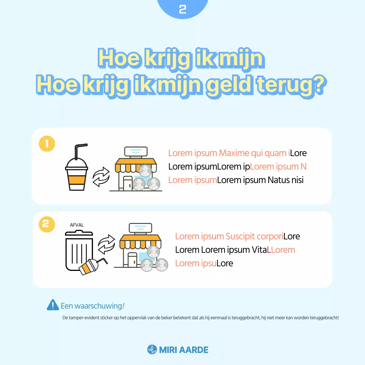 Eenvoudige wegwerpbekers in lichtblauw en felgeelGeleverd door CardNews