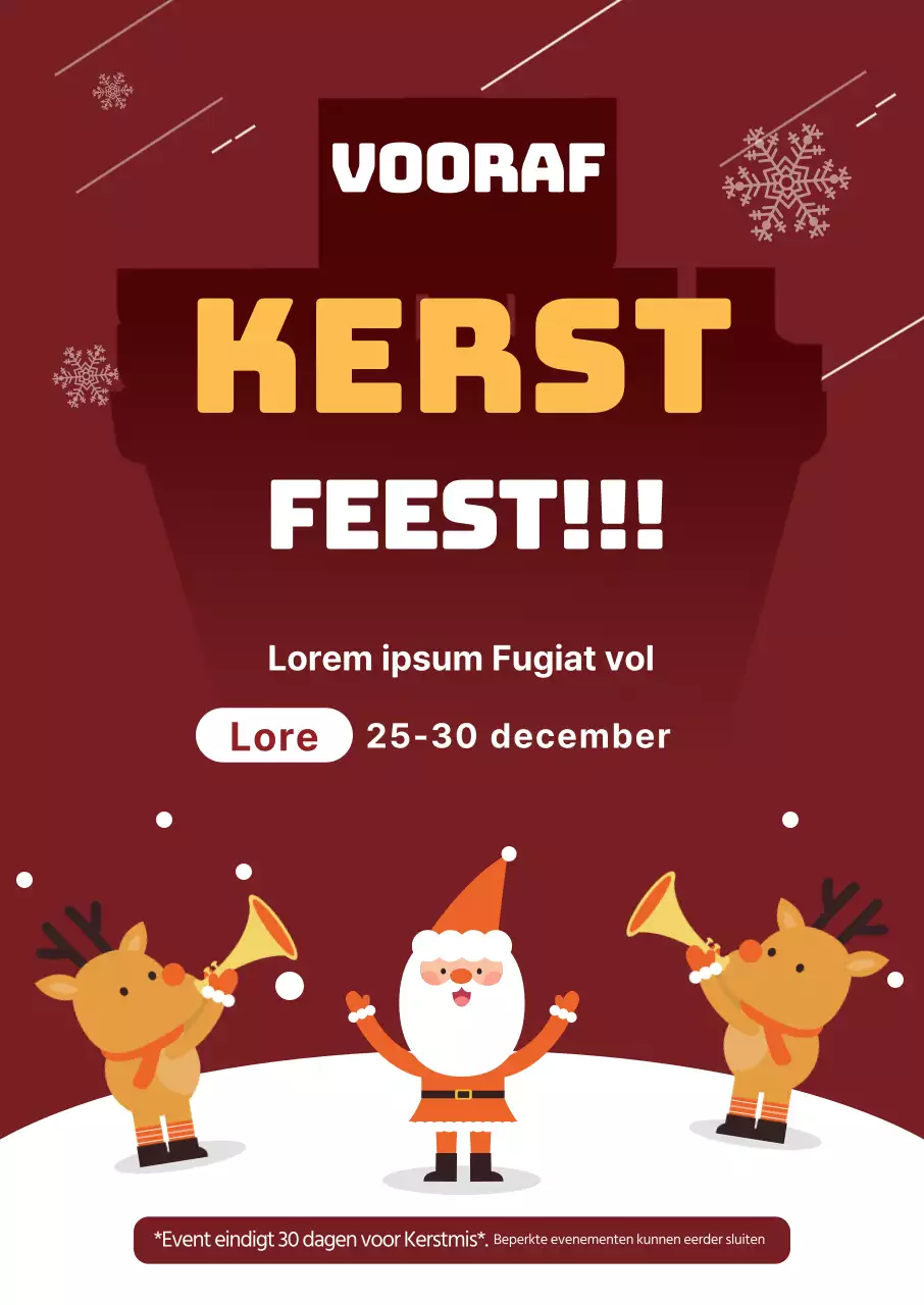Rode Illustratie Schattig Kerstmis Evenement