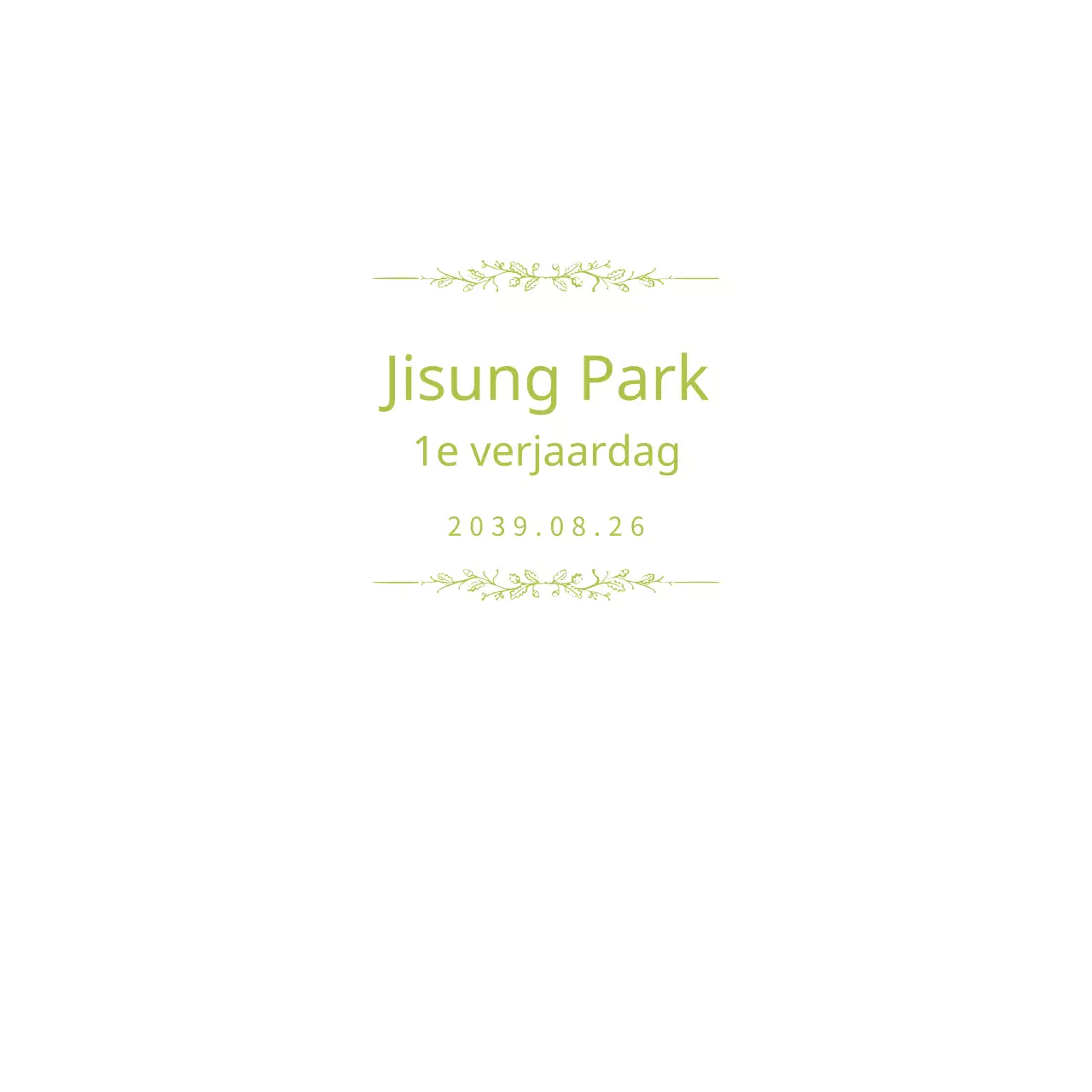 Jisung Park Verjaardag