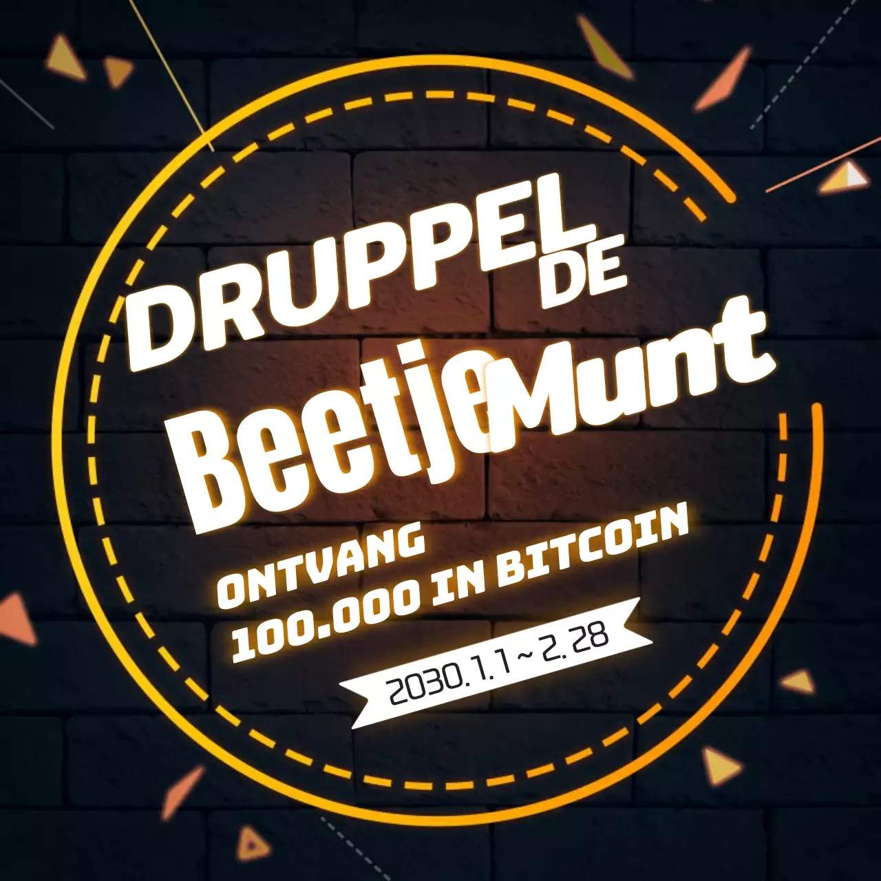 Bitcoin Brick-thema in zwart en geel