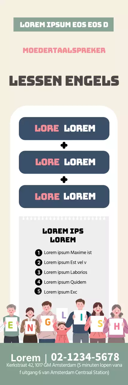 Beige illustratie nette Engelse schoolpromotie