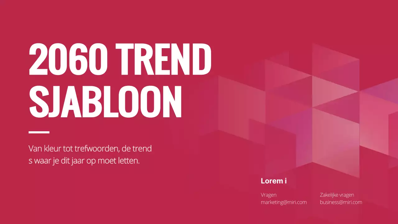 Eenvoudig magenta en roze trendverwachtingsplan voor dit jaar