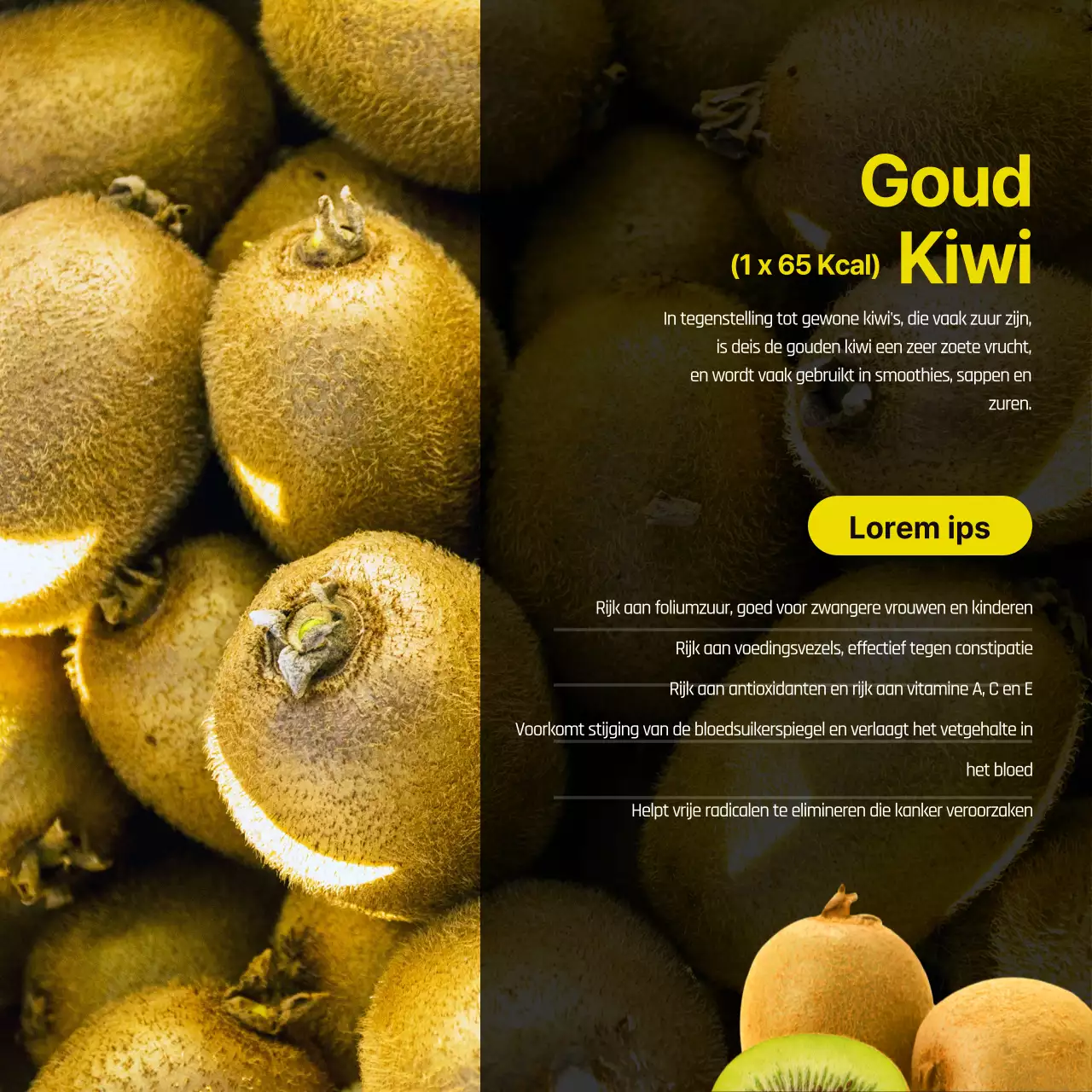 Seizoensfruit en -groenten van mei CardNews ontwerp in geel en groen