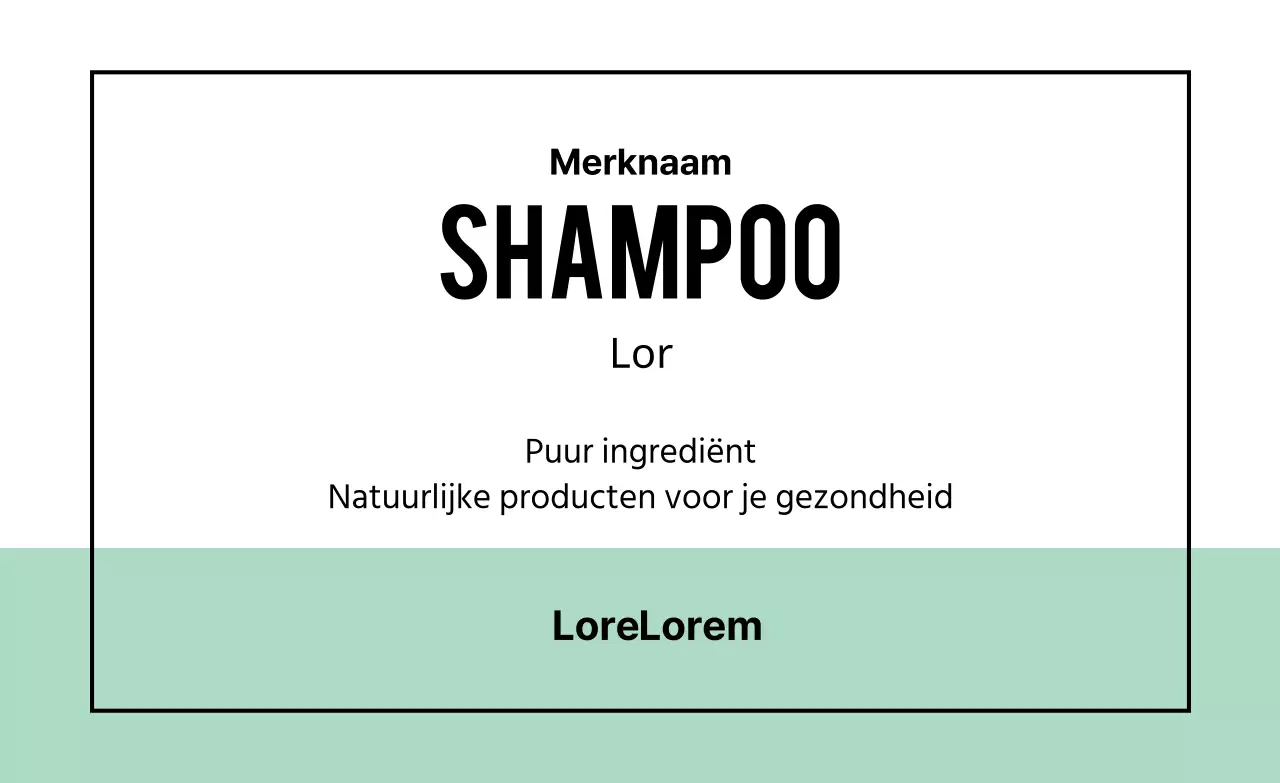 Sticker verpakking shampoo