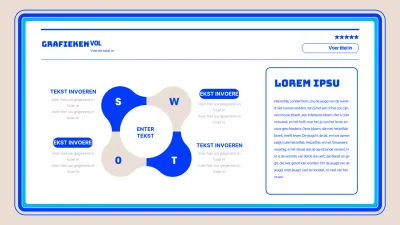 Eenvoudige SWOT-infographic in blauw