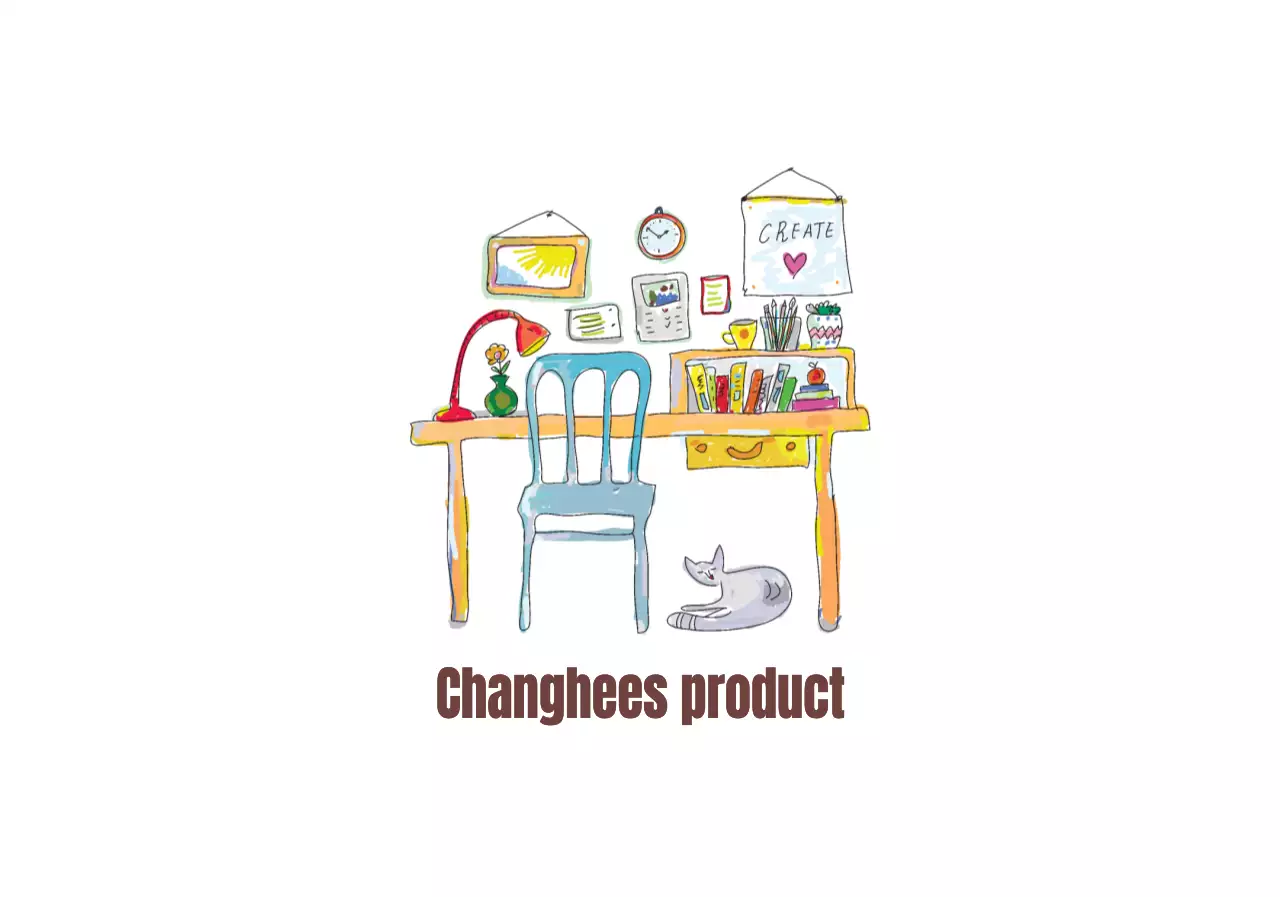 Illustratie van een bureaustoel met tekengevoel