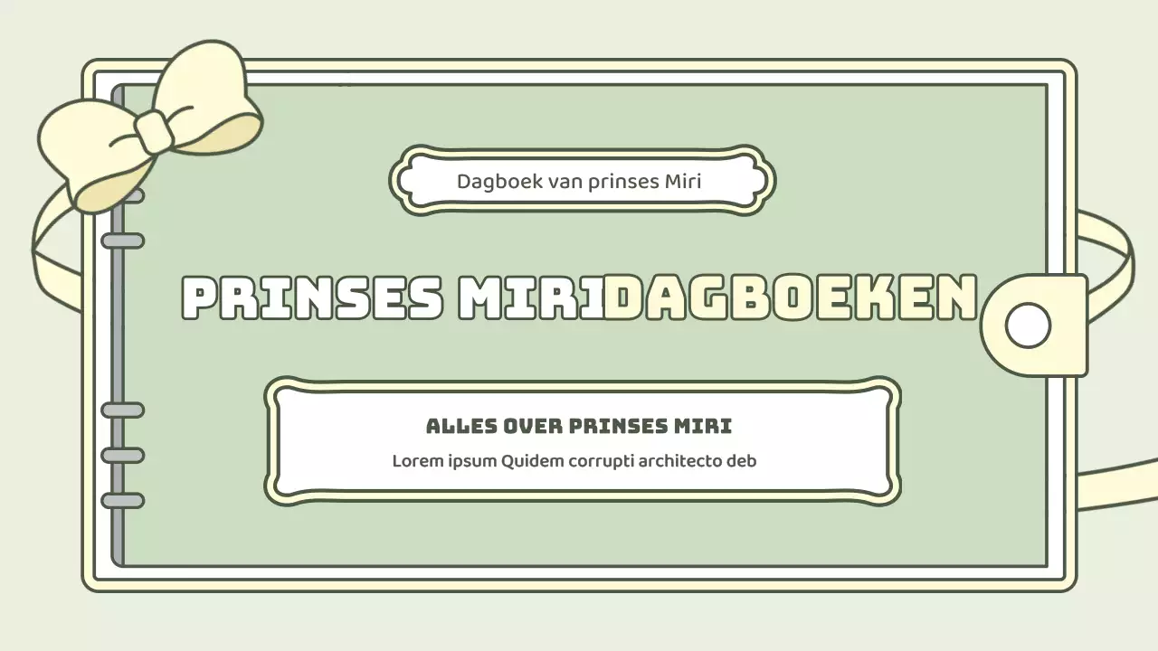 Schattige agenda concept presentatieset in lichtblauw en groen