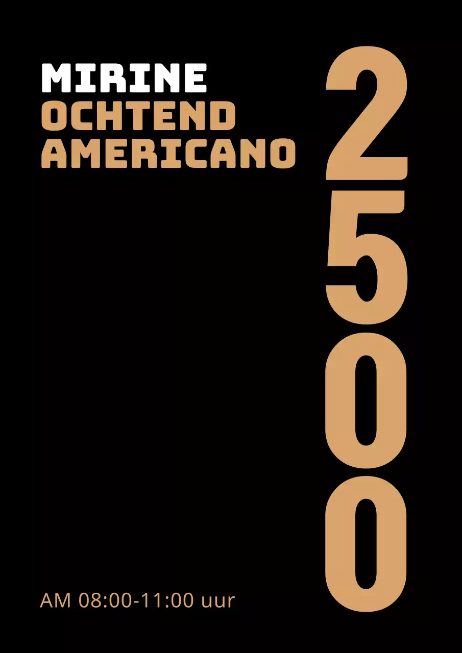 Adverteer een speciale aanbieding op je menu voor druppelkoffie