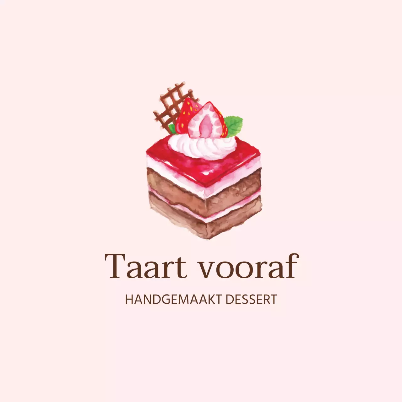 Roze illustratie nette cafe taart promotie