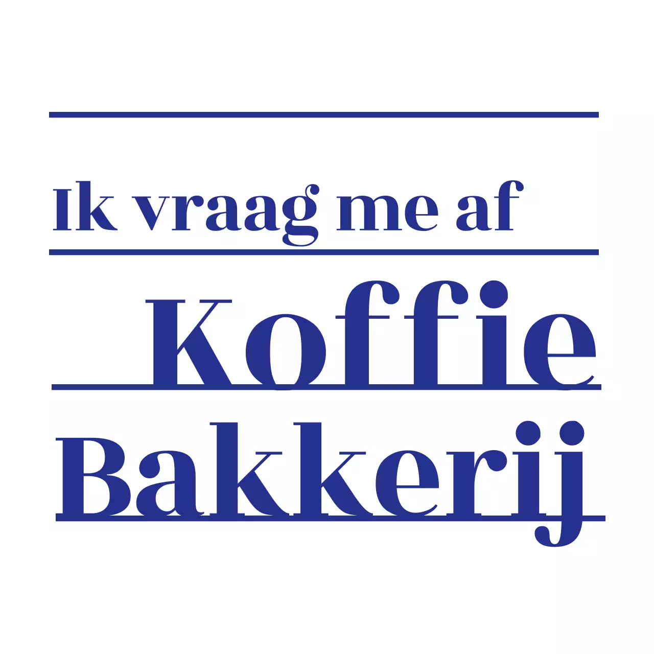 Marineblauwe emotionele en eenvoudige lijn lay-out stijl bakkerij cafe