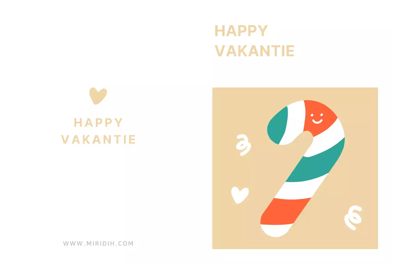 Witte Schattige Kerst Snoep Postkaart