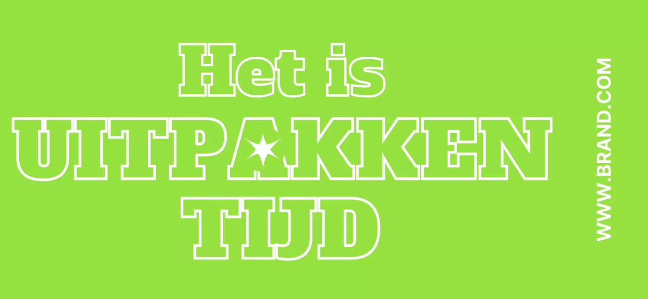 Eenvoudig ontwerp met tekst met koeriergerelateerde zinnen in chartreuse en wit