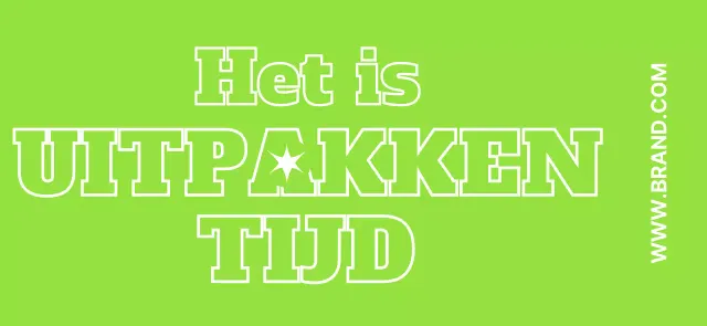 Eenvoudig ontwerp met tekst met koeriergerelateerde zinnen in chartreuse en wit