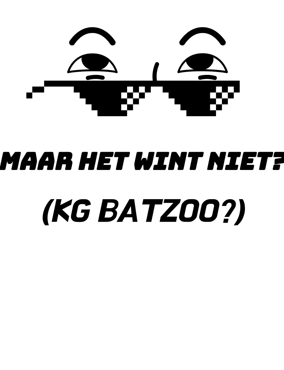 Zwarte stippenbril schoolgroep t-shirt