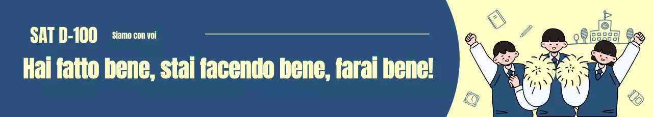 Banner SAT con simpatiche illustrazioni su sfondo blu navy