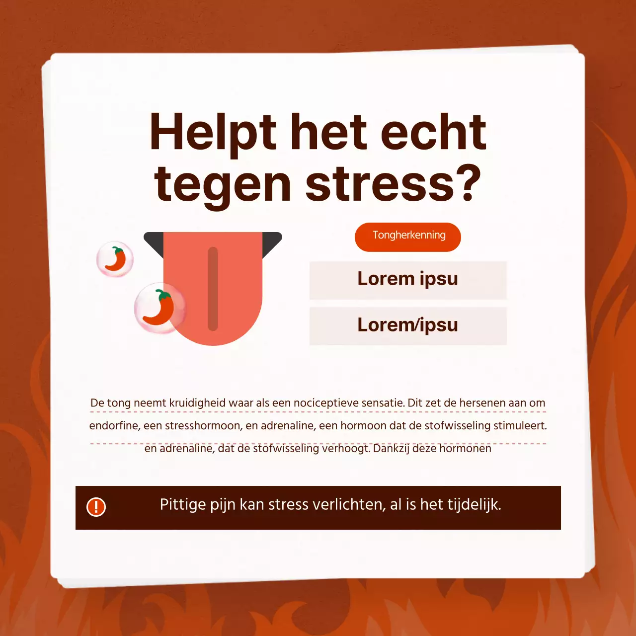 Pikante rode kaart nieuwsontwerp