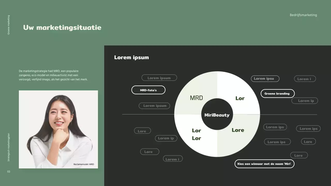 Milieuvriendelijke groene marketingcosmetica in gedempte groene en zwarte tinten