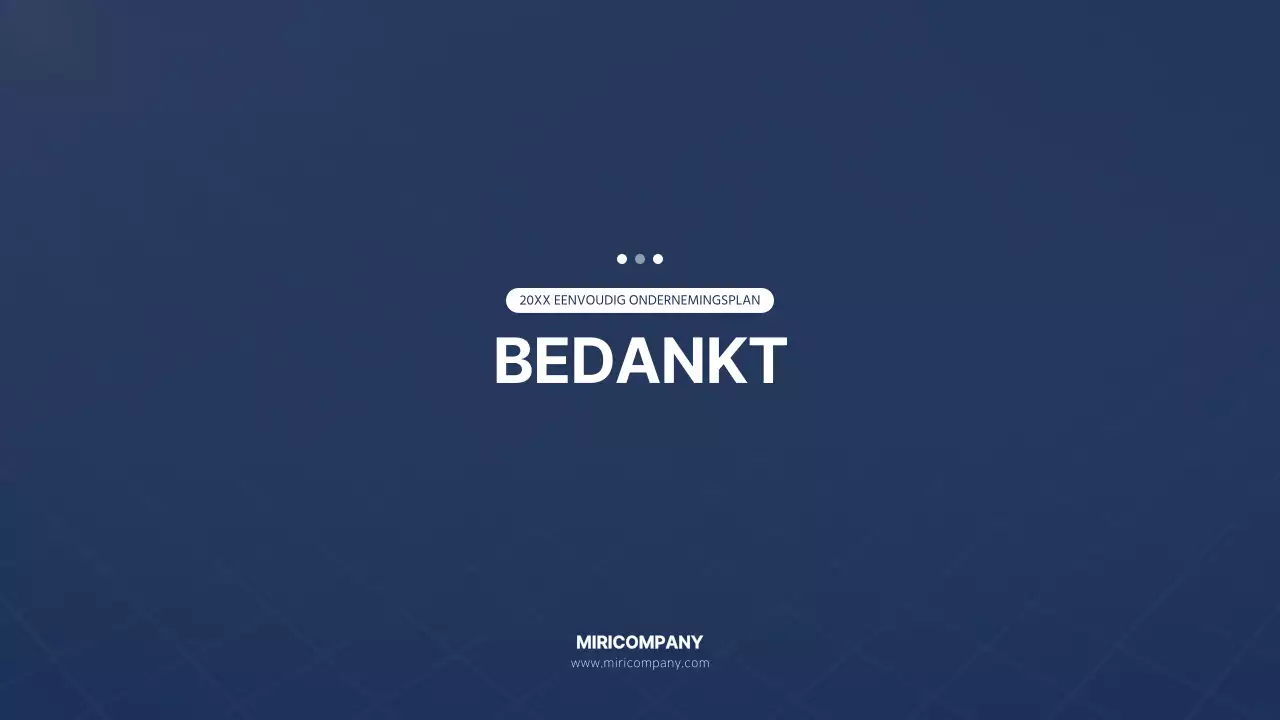 Sjabloon voor eenvoudig ondernemingsplan