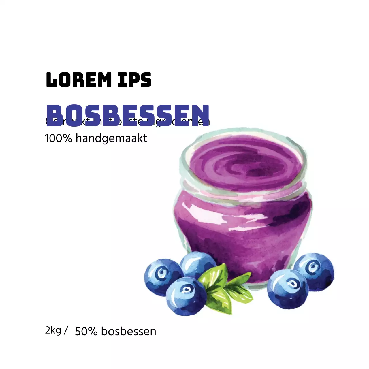 Etiket bosbessenjam