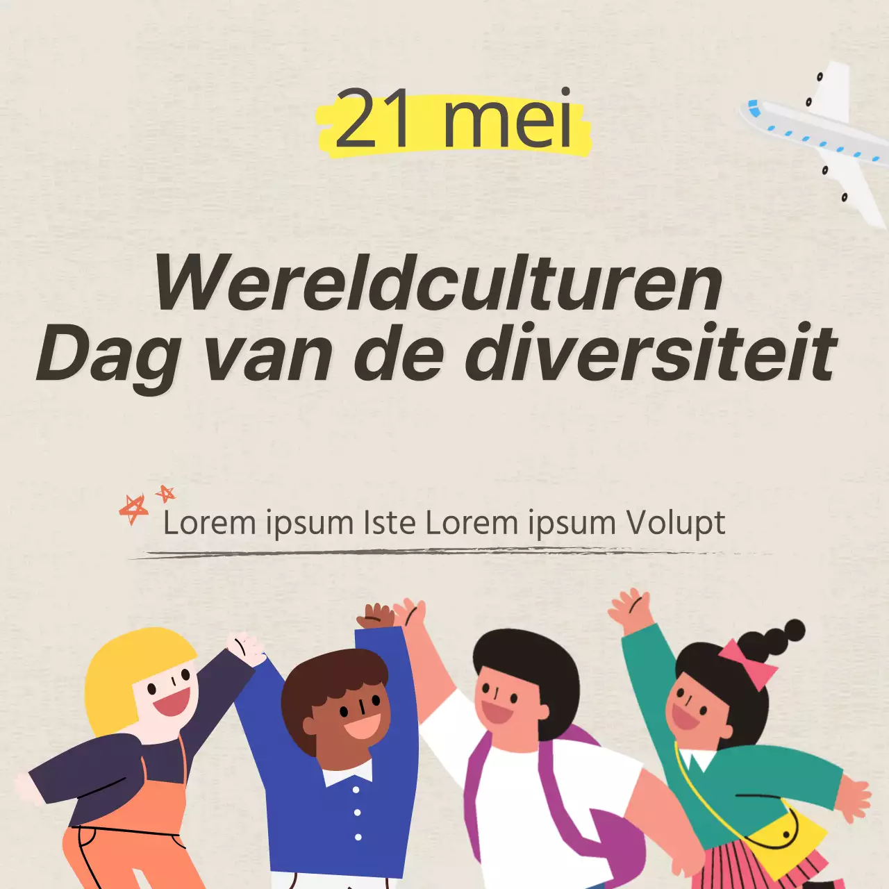 Dooclass Werelddag van de Culturele Diversiteit KaartNieuwsontwerp
