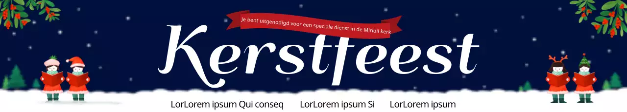 Marineblauwe sterrenhemel kerstfeestbanner