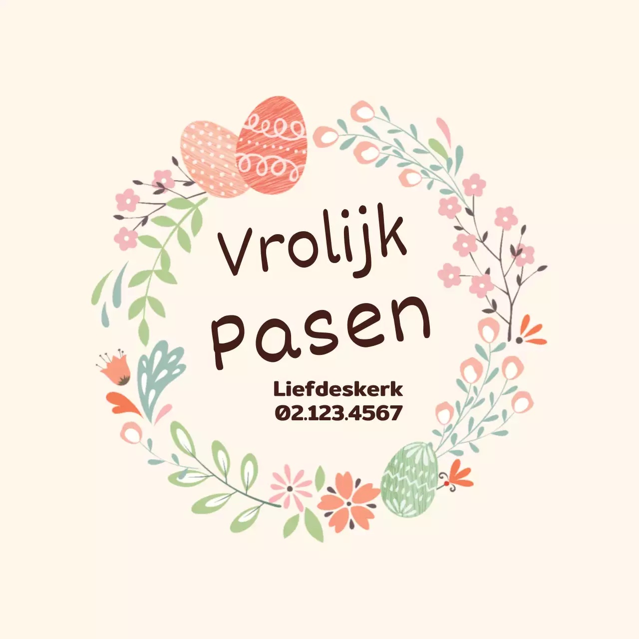 Gele illustratie schattige kerk Pasen labels