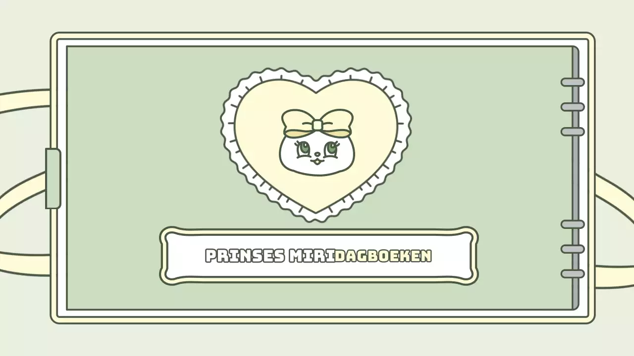 Schattige agenda concept presentatieset in lichtblauw en groen