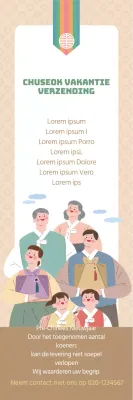 Chuseok vakantie leveringsbericht met een warm beige patroon achtergrond