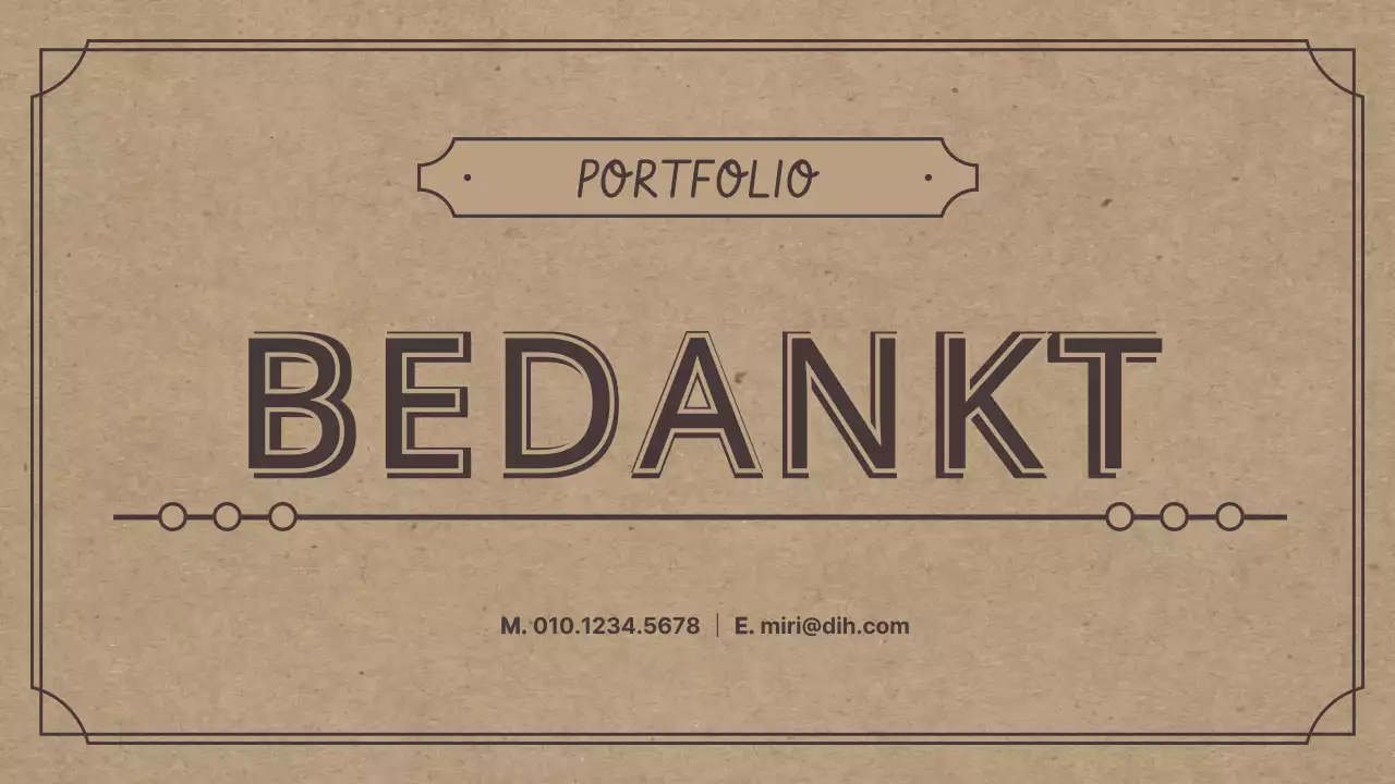 Portfolio-thema met een retro-concept