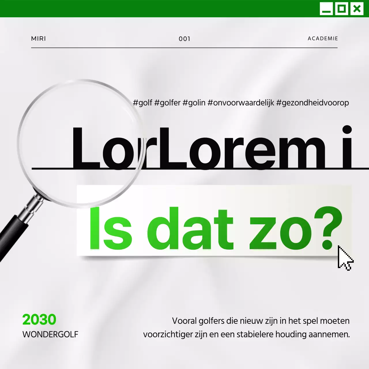 Golfblessures bij Green en Grey CardNews