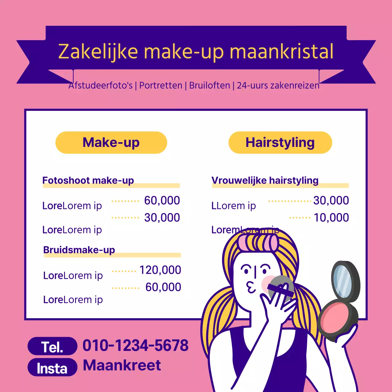 Make-up voor zakenreizen