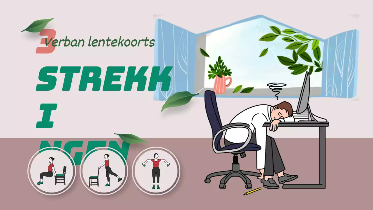 Hoe stretchen in roze en groen lentethema