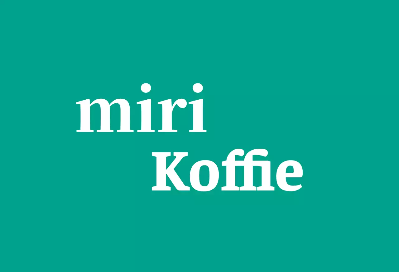 Café Ballette op een turquoise achtergrond met een logo in het Engels