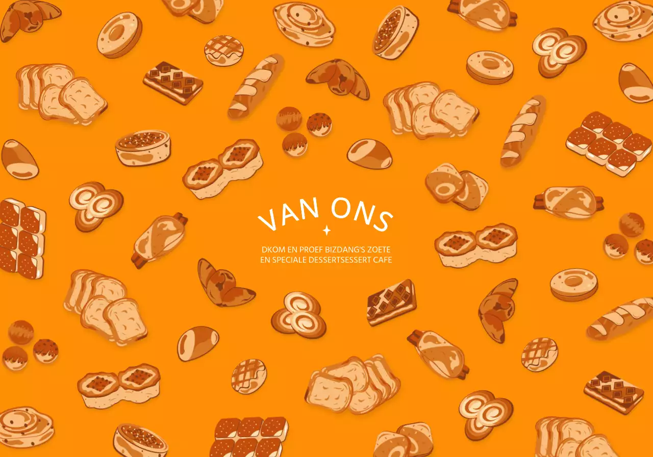 Schattige ronde dessert illustraties in verschillende kleuren Patrooncombinatie stijl voor gepersonaliseerde goederen