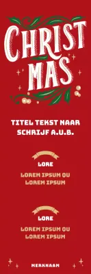Rood geïllustreerde kerstbanier