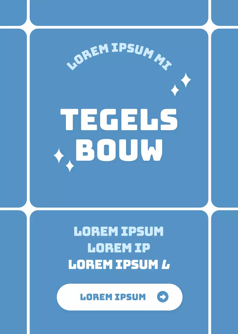 Evenement met blauwe schone tegels als thema