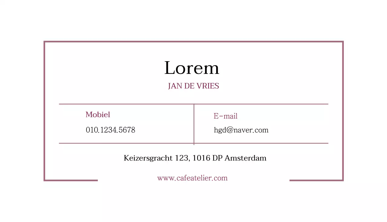 Roze illustratie eenvoudig café