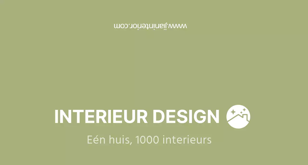 Eenvoudig interieur logo concept in chartreuse